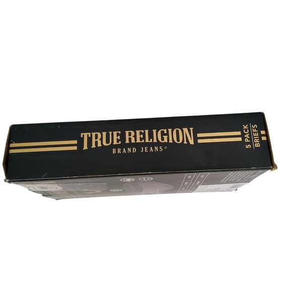 True Religion Mens Briefs 5-Pack Premium Cotton Underwear Size L - Picture 4 of 4